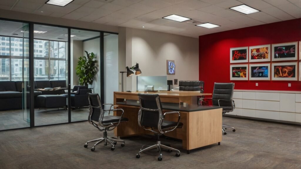 Leonardo_Kino_XL_music_business_office_with_slogan_Brasefy_1